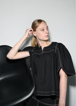 Load image into Gallery viewer, Bolette Organic Cotton Blouse - Black
