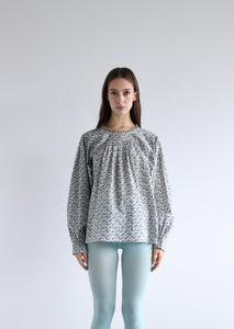 Bette Deadstock Cotton Lawn Blouse - Print Off-white