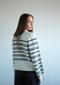 Keats Mono Wool Pullover - Stripe