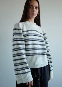Keats Mono Wool Pullover - Stripe
