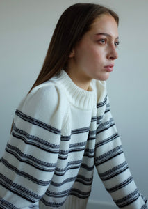 Keats Mono Wool Pullover - Stripe