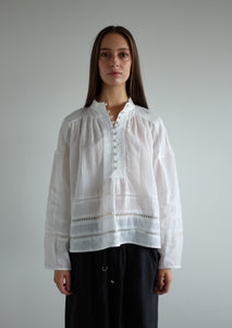 Brooke Ramie Blouse - Bright White