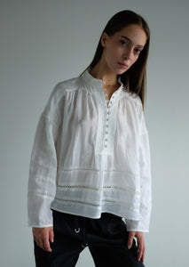 Brooke Ramie Blouse - Bright White