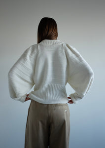Keasey Mono Wool Pullover - Off-white