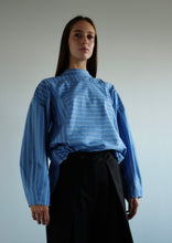 Load image into Gallery viewer, Famke Organic Cotton Blouse - Blue Stripe
