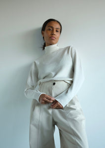 Coelle Merino Pullover - Off-white Melange