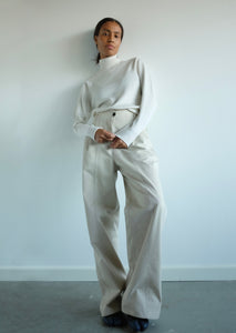 Coelle Merino Pullover - Off-white Melange
