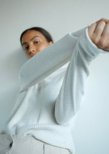 Coelle Merino Pullover - Off-white Melange