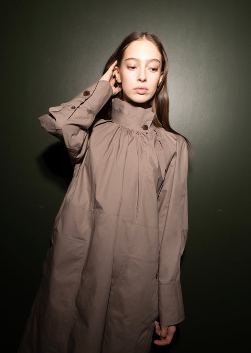 Deidre Organic Cotton Dress - Walnut