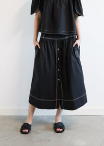 Solange Organic Cotton Skirt - Black