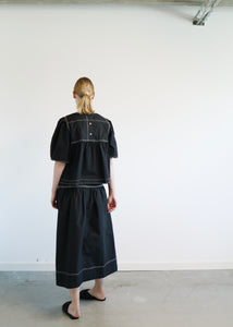 Solange Organic Cotton Skirt - Black