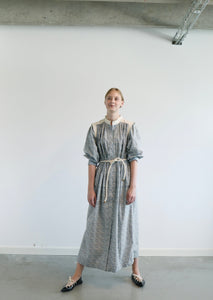 Dusine Organic Printed Cotton Dress - Print Off-white