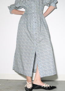Dusine Organic Printed Cotton Dress - Print Off-white