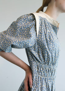 Dusine Organic Printed Cotton Dress - Print Off-white