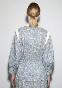 Dusine Organic Printed Cotton Dress - Print Off-white