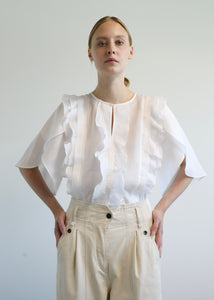 Belice Ramie Blouse - White