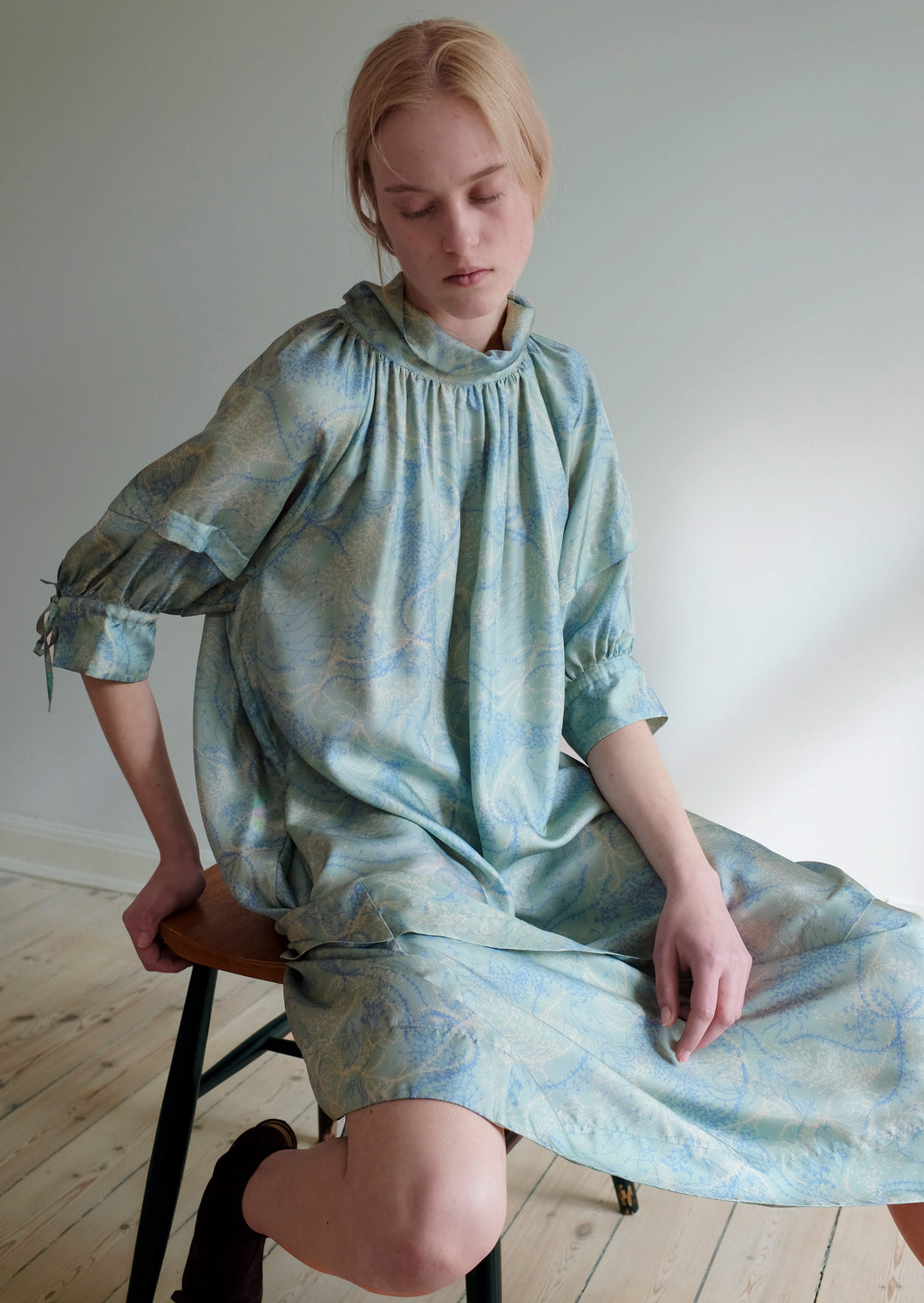 Aeloko Printed Silk Dress