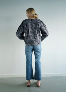 Cleo Organic Printed Poplin Blouse