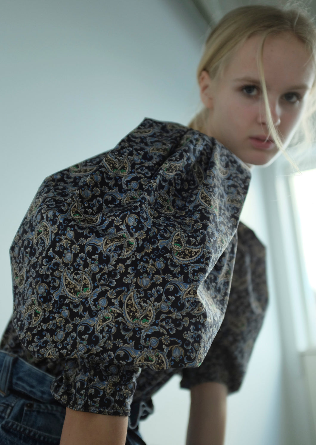 Cleo Organic Printed Poplin Blouse