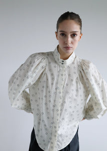 Ferryn Organic Cotton Blouse - Print off-white