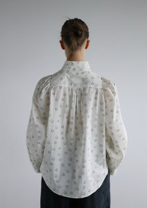 Ferryn Organic Cotton Blouse - Print off-white