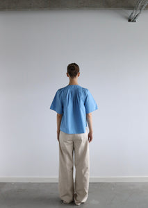 Flo Organic Cotton Blouse - Lichen Blue