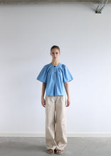 Load image into Gallery viewer, Flo Organic Cotton Blouse - Lichen Blue
