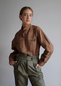 Bennet Organic Cotton Twill Shirt-jacket - Oak
