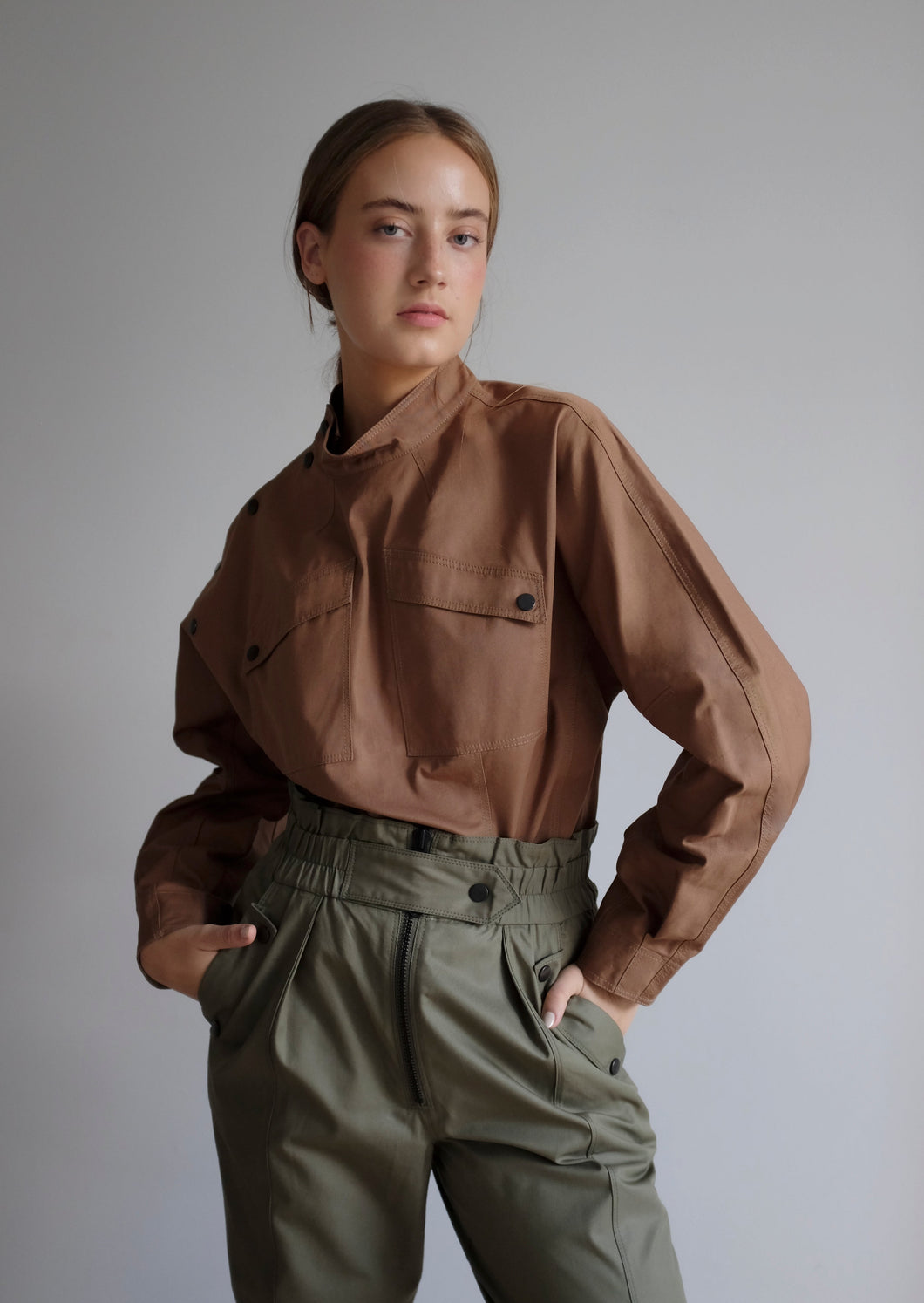 Bennet Organic Cotton Twill Shirt-jacket - Oak