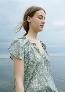 Dahlia Organic Floral Lawn Dress