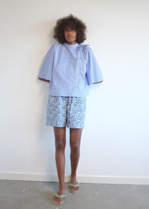Finley Organic Cotton Shorts - Print Blue