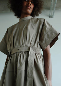 Fleur Organic Cotton Dress - Stone