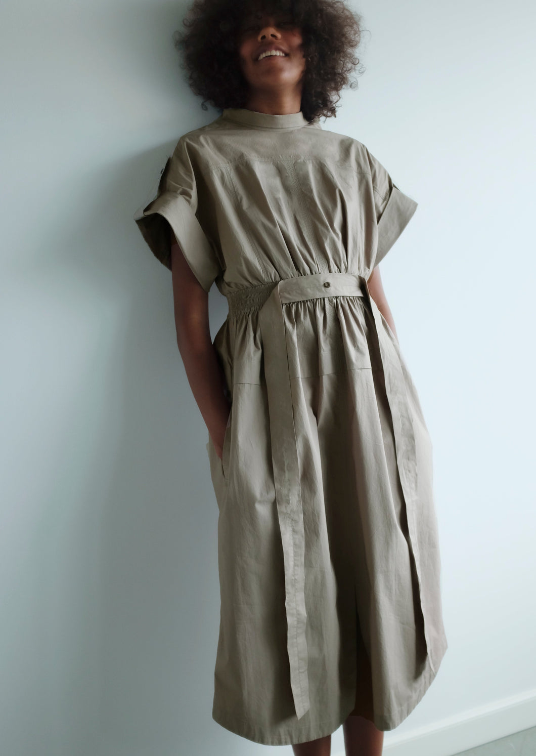 Fleur Organic Cotton Dress - Stone