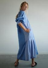 Load image into Gallery viewer, Products Farrah Organic Cotton dress - Blue Stripe
