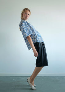 Fawn Organic Cotton Blouse - Print Blue