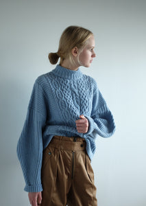 Cora Pullover - Light Blue Melange
