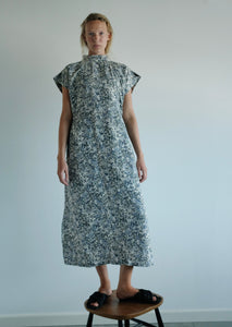 Florence Silk Dress - Print Blue