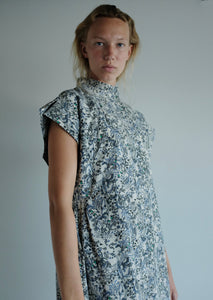 Florence Silk Dress - Print Blue
