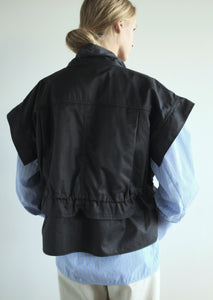 Bee Organic Cotton Twill Vest - Black