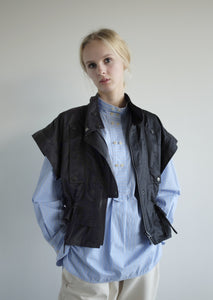 Bee Organic Cotton Twill Vest - Black