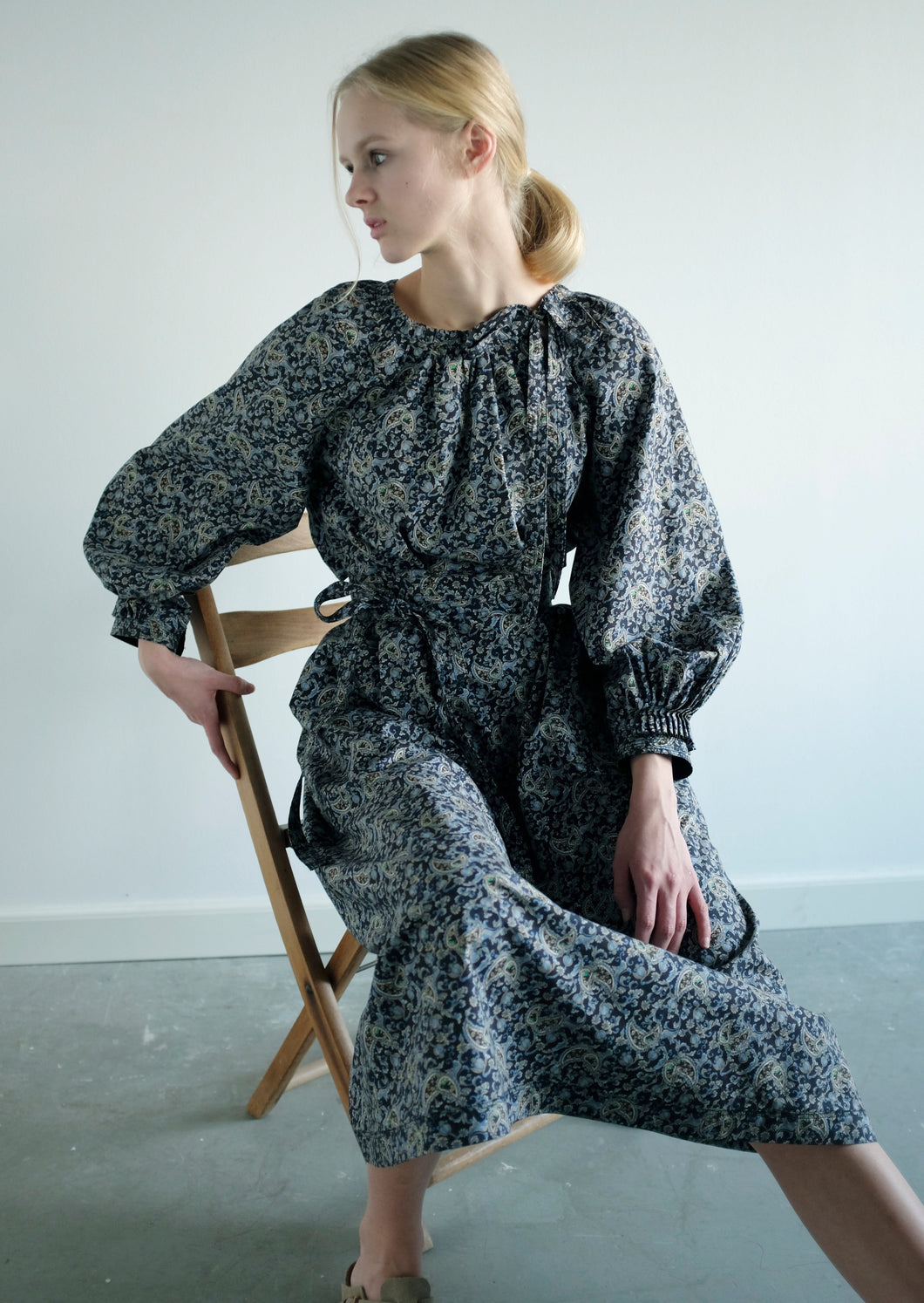 Curie Organic Printed Poplin Dress