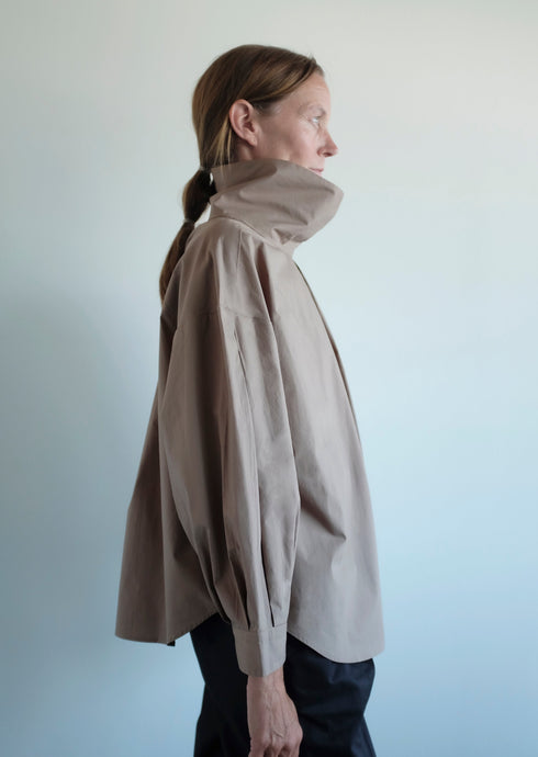 Aellish Lng. Organic Cotton Blouse - Walnut