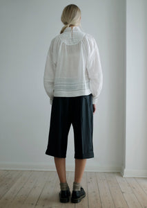 Evelyn Ramie Blouse - Bright White