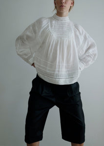 Evelyn Ramie Blouse - Bright White