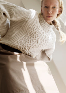 Cora Mono Wool Pullover - Off-white
