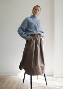 Denise Organic Cotton Twill Skirt - Walnut