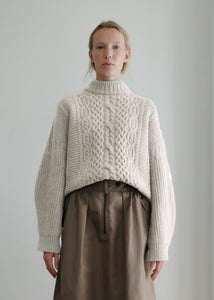 Cora Mono Wool Pullover - Off-white