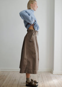 Denise Organic Cotton Twill Skirt - Walnut