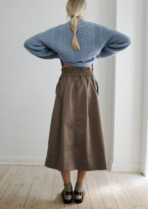Denise Organic Cotton Twill Skirt - Walnut