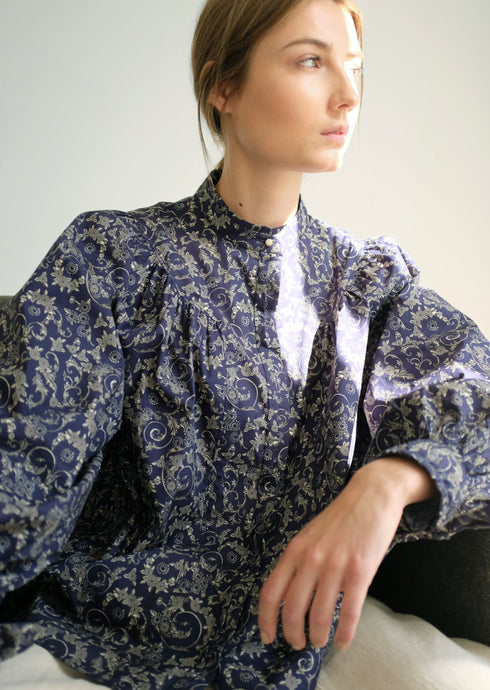 Ella Organic Printed Poplin Blouse